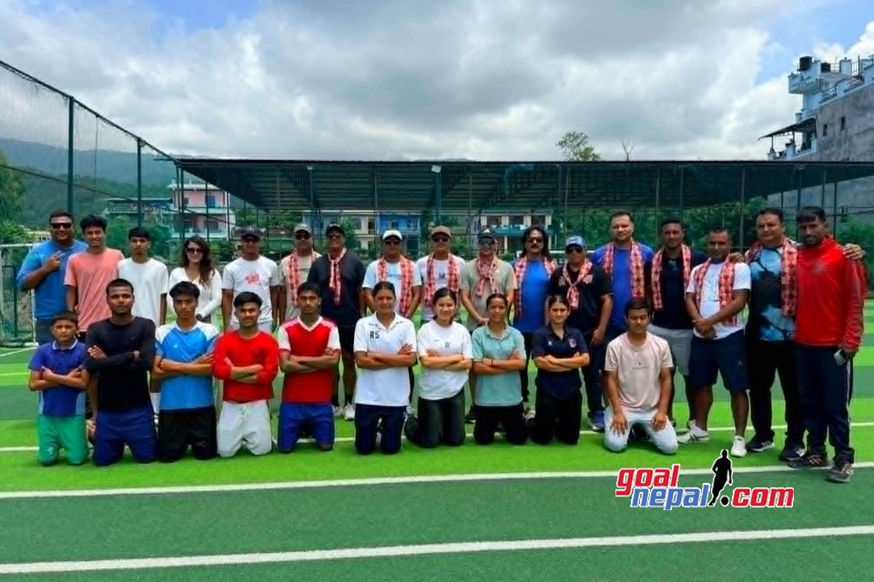 पूर्व अन्तर्राष्ट्रिय खेलाडी तथा प्रशिक्षक शाक्यद्वारा योध्दा फुटबल एकेडेमीको अवलोकन र भेटघाट